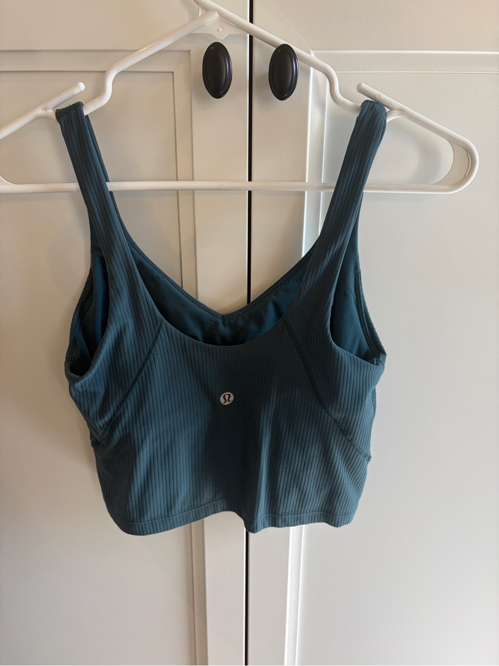 lululemon athletica Teal Ribbed Scoop Sports Bra
